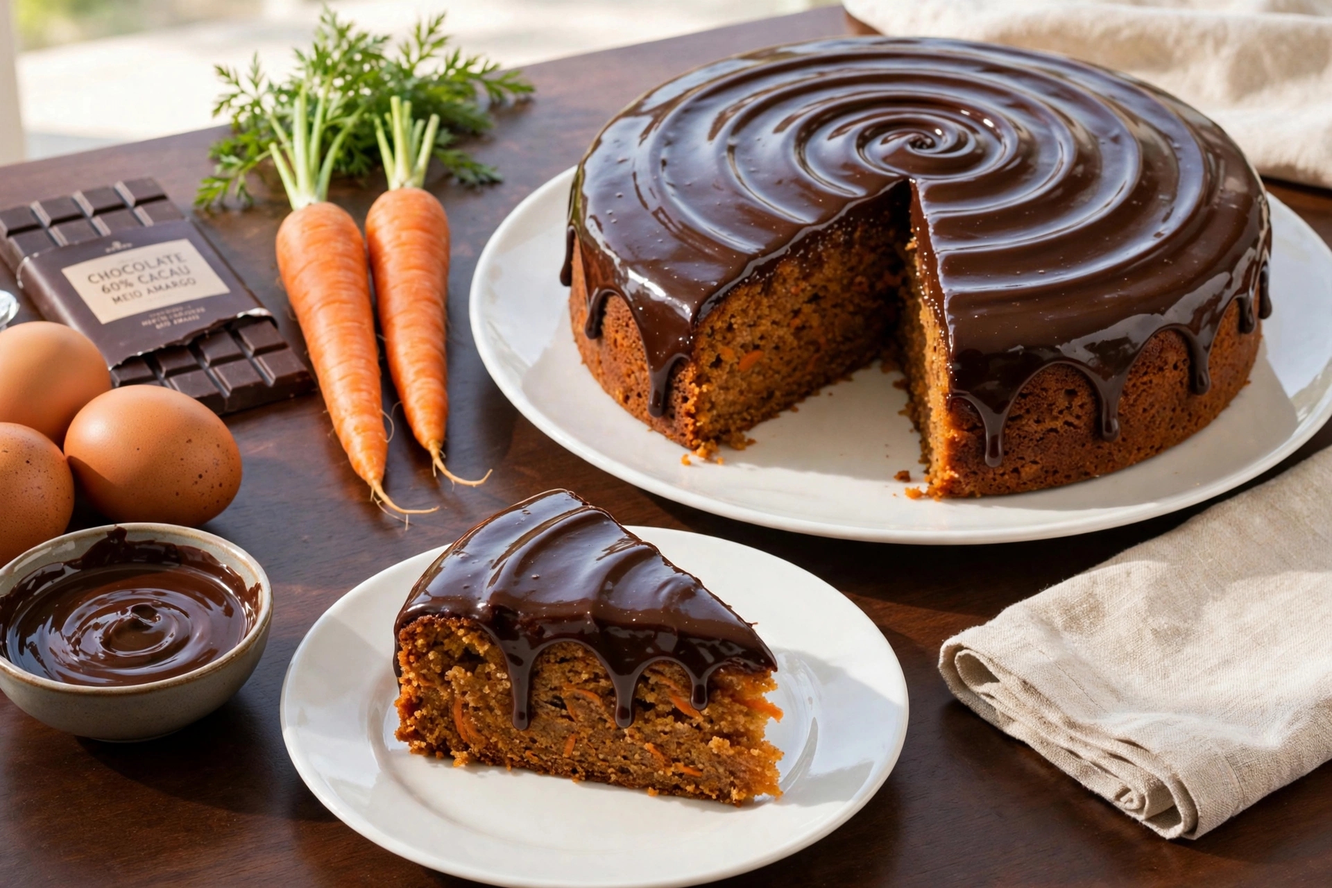 Read more about the article Bolo de Cenoura com Cobertura de Brigadeiro