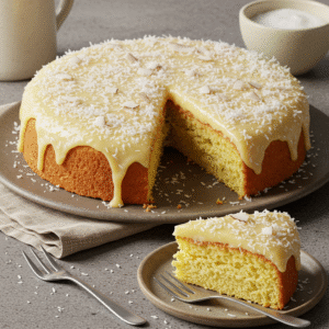 Read more about the article Bolo de Coco delicioso  e Molhadinho: Um Abraço Cremoso!