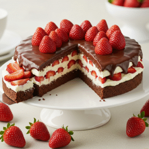 Read more about the article Receita de Bolo de Chocolate com Morangos