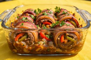 Read more about the article Receita de Bife à Rolê com Bacon e Pimentão