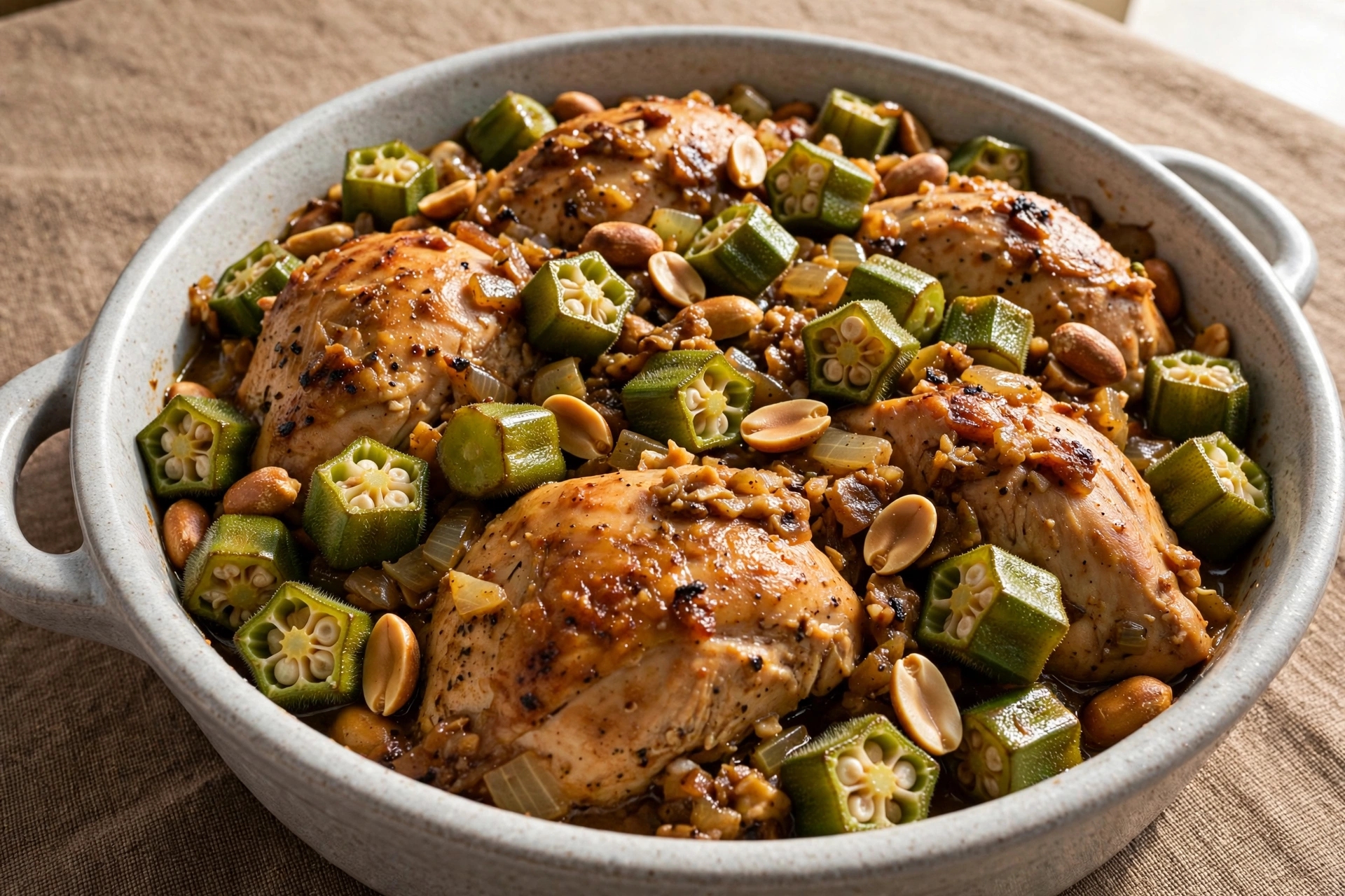 Read more about the article Receita de Frango com Quiabo e Amendoim