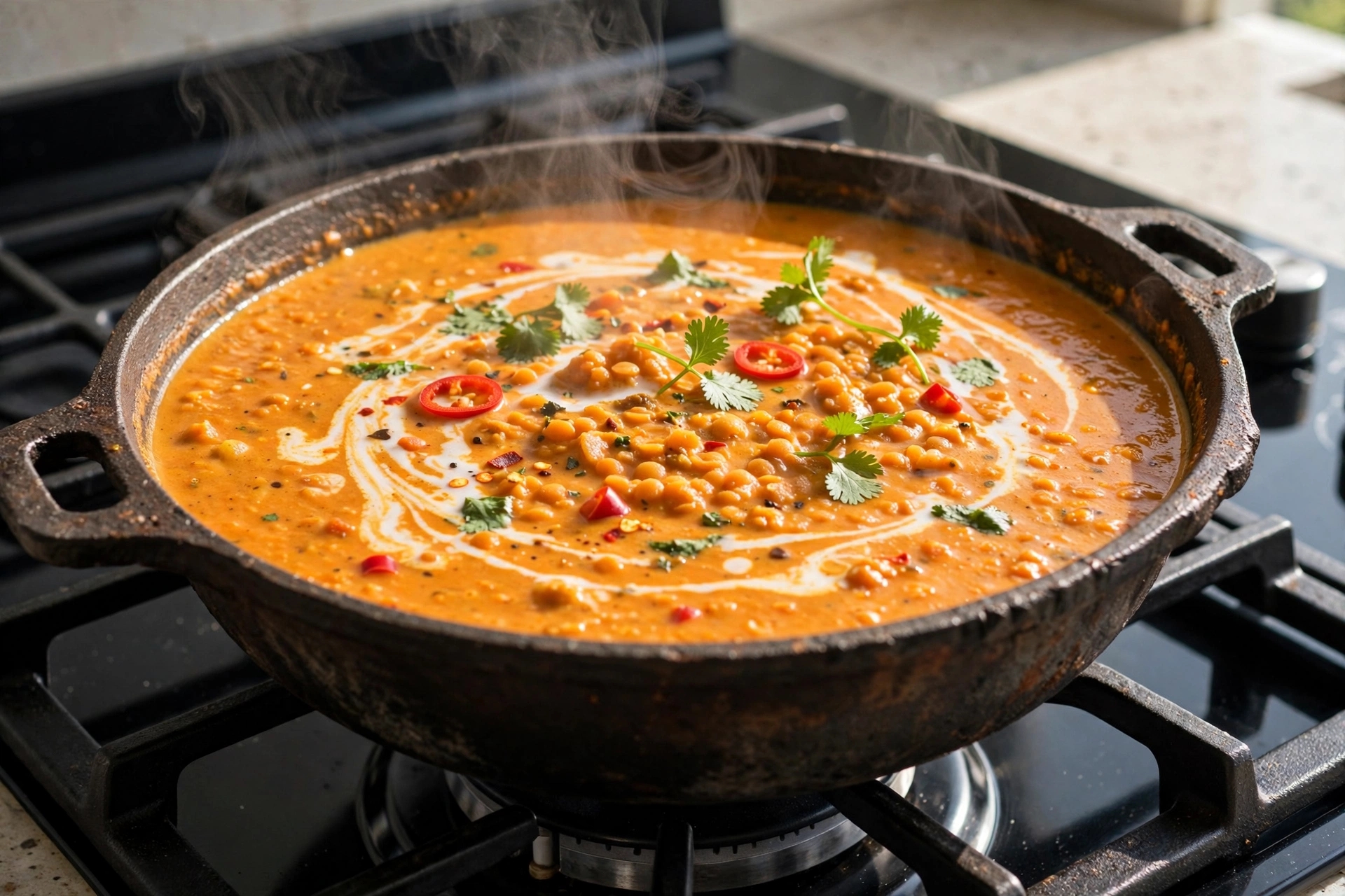 Read more about the article Sopa Indiana de Lentilha e Curry (Cremosa e Vegana)