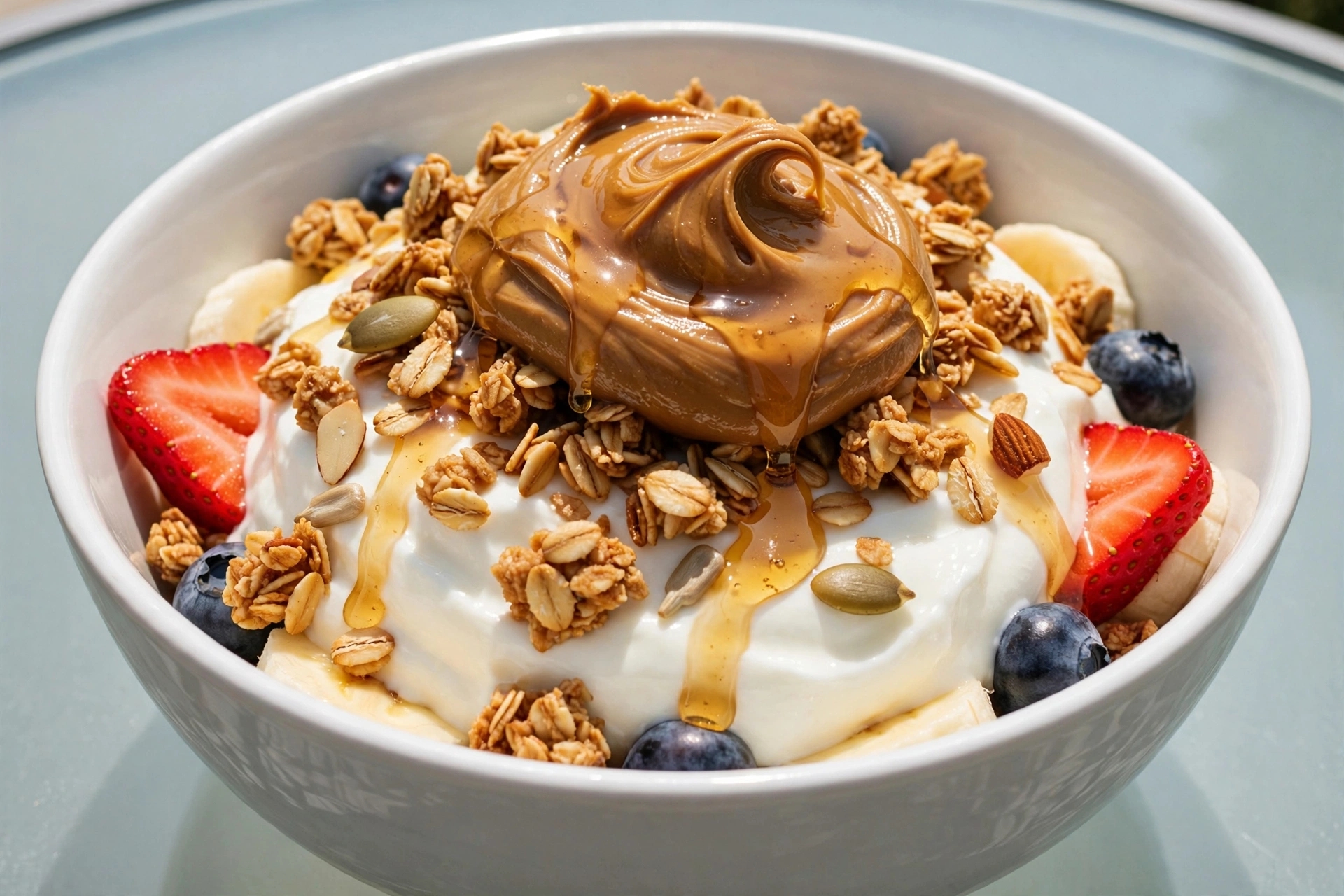 Read more about the article Bowl de Iogurte Grego, Granola e Pasta de Amendoim