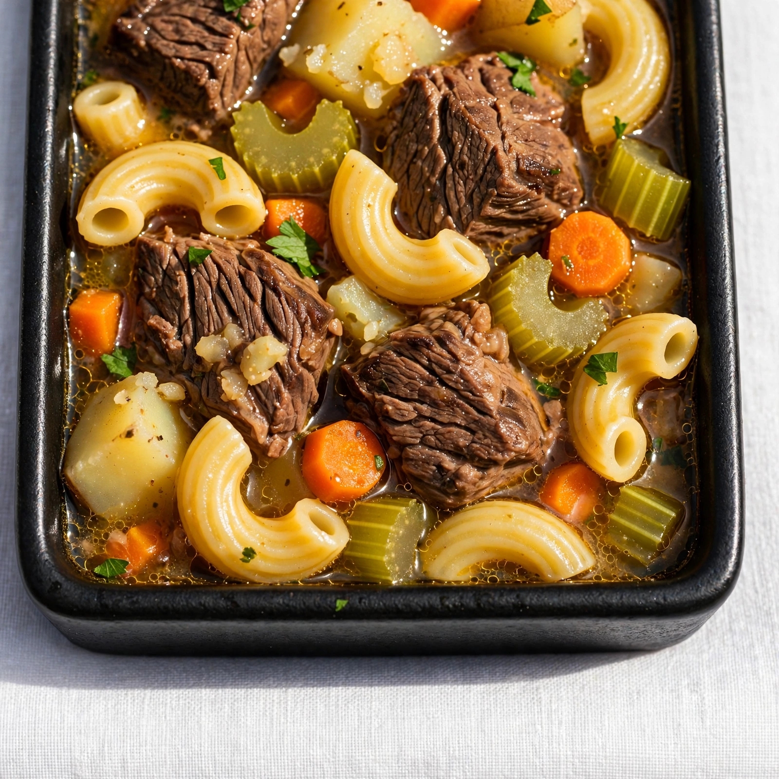 Read more about the article Sopa de Macarrão com Carne e Legumes (Carne Bovina)