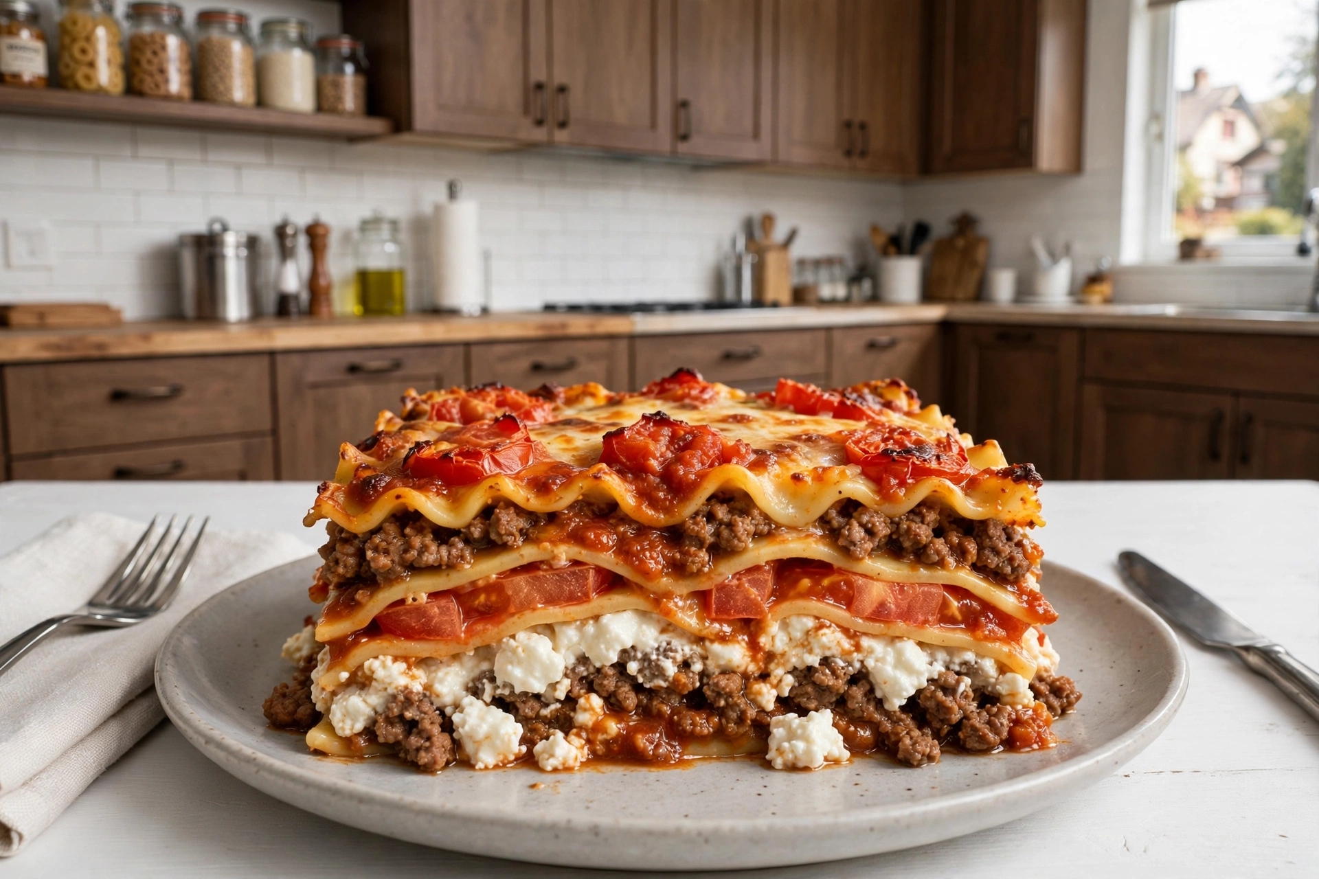 Read more about the article Lasanha de Carne com Queijo Cottage e Tomate