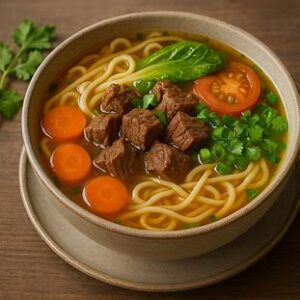 Read more about the article 🍲 Sopa de Macarrão com Carne e Legumes (Carne Bovina)