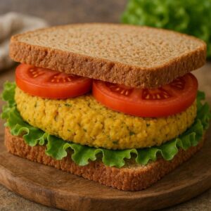 Read more about the article Sanduíche Vegano de Grão-de-Bico