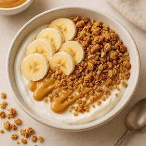 Read more about the article Bowl de Iogurte Grego, Granola e Pasta de Amendoim
