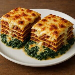 Read more about the article Lasanha de Carne com Molho Bechamel e Espinafre