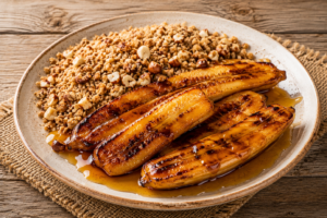 Read more about the article Banana-da-Terra Grelhada com Mel e Farofa Doce de Castanha