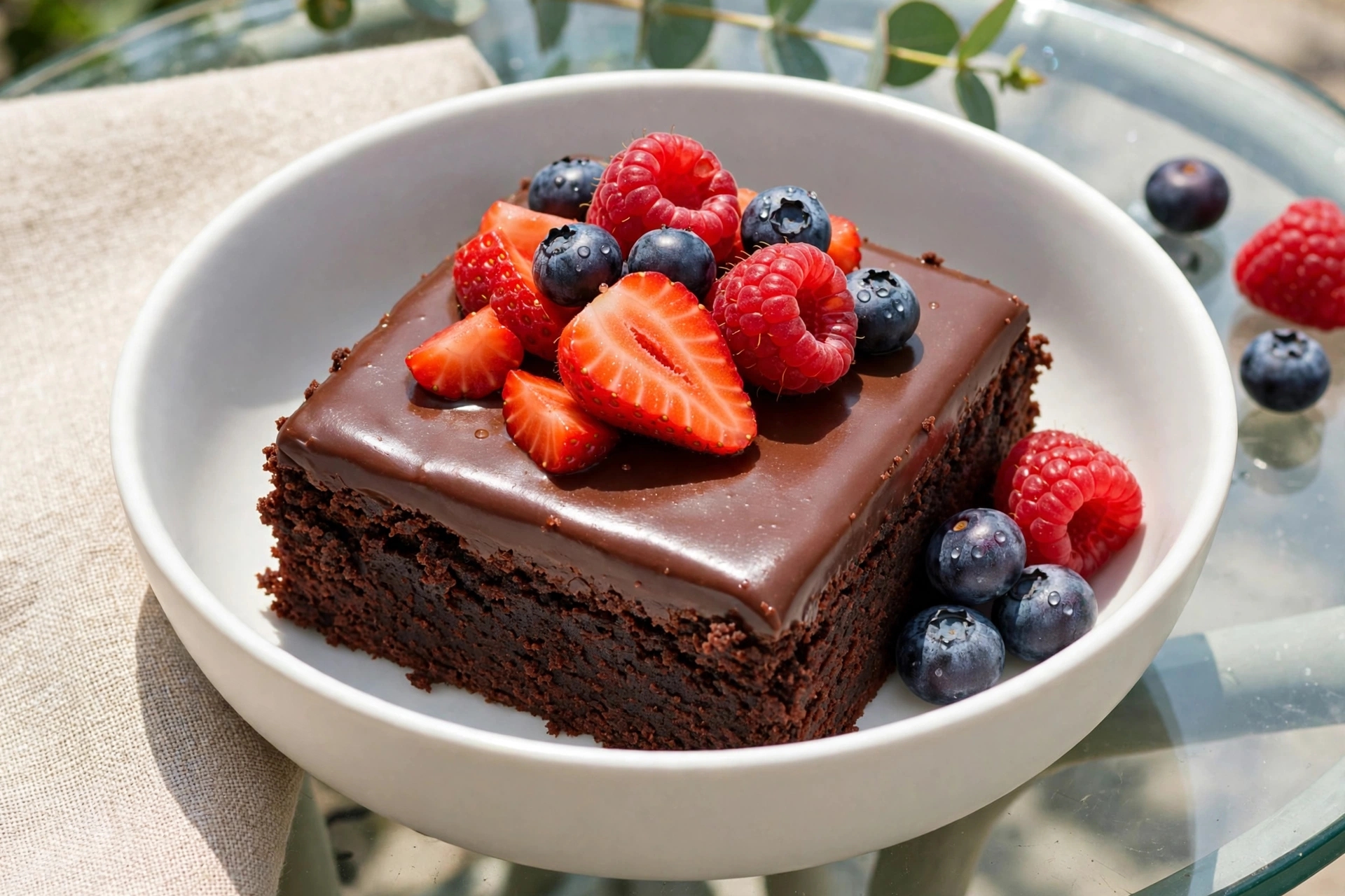 Read more about the article Brownie de Chocolate com Ganache e Frutas Vermelhas