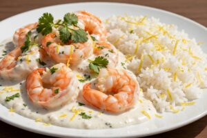 Read more about the article Camarão ao Creme de Coco com Arroz de Limão Siciliano