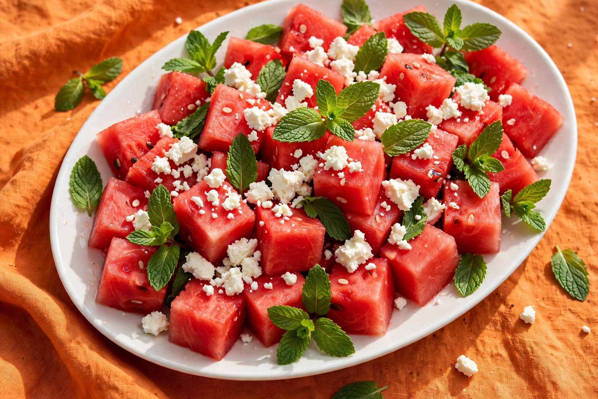 Read more about the article Salada Refrescante de Melancia com Hortelã e Queijo Feta