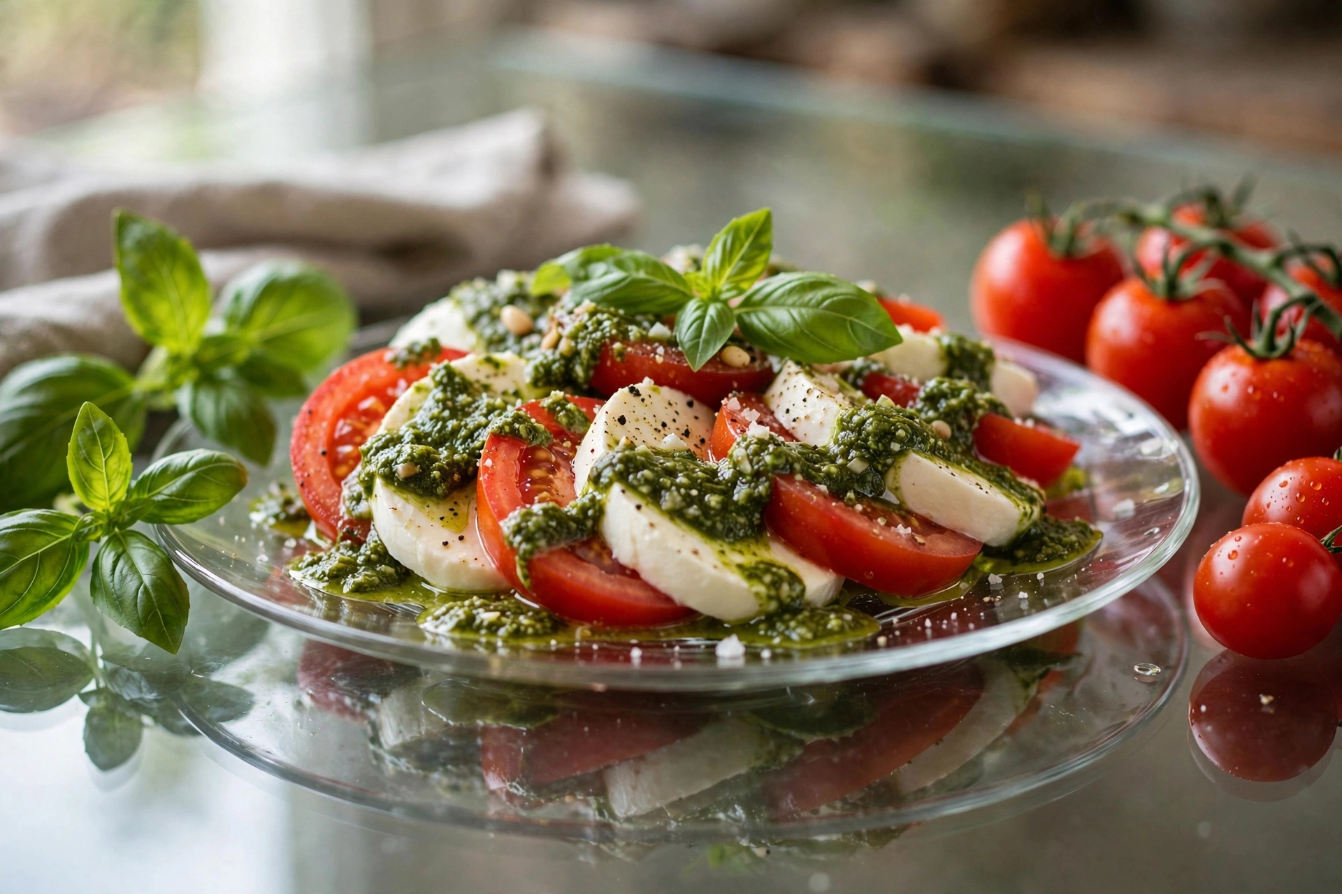 Read more about the article Salada Caprese com Pesto de Manjericão