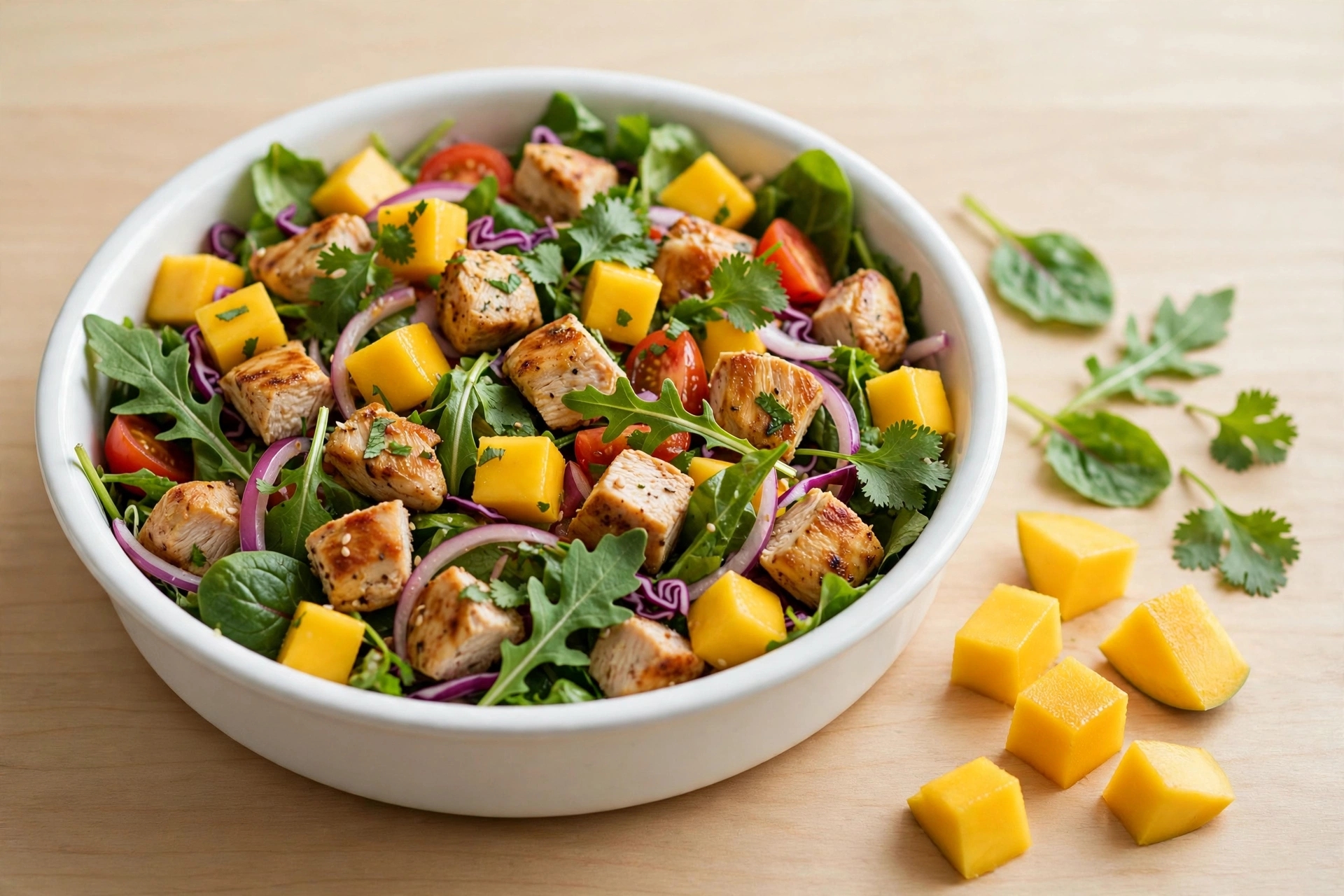 Read more about the article Salada Tropical com Frango e Manga
