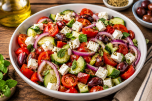 Read more about the article Salada Mediterrânea com Queijo Feta e Azeitonas