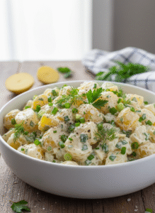 Read more about the article 🥗 Salada de Batata com Maionese Caseira e Ervas