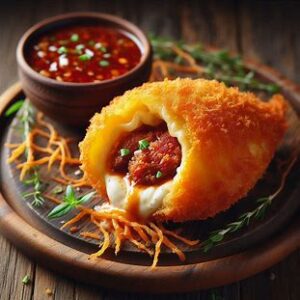 Read more about the article 🧆 Bolinho de Aipim com Carne de Sol e Queijo Coalho