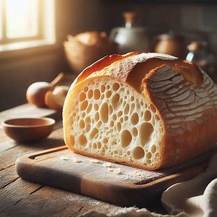 Pão macio e dourado, com interior claro e textura fofa.
