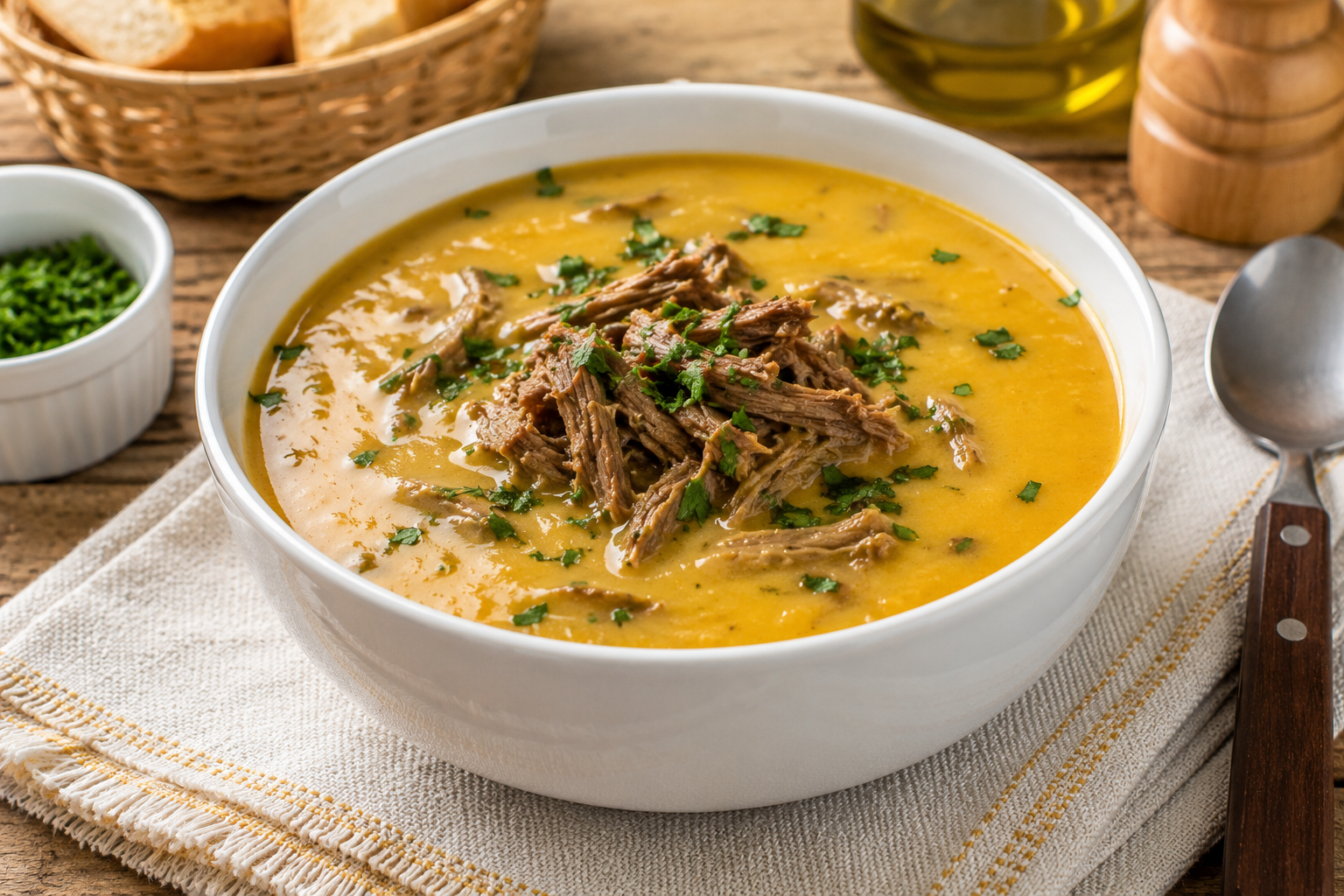 Read more about the article Sopa de Mandioquinha com Carne Desfiada