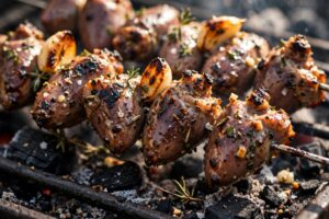 Read more about the article Coração de Frango na Brasa com Alho e Ervas