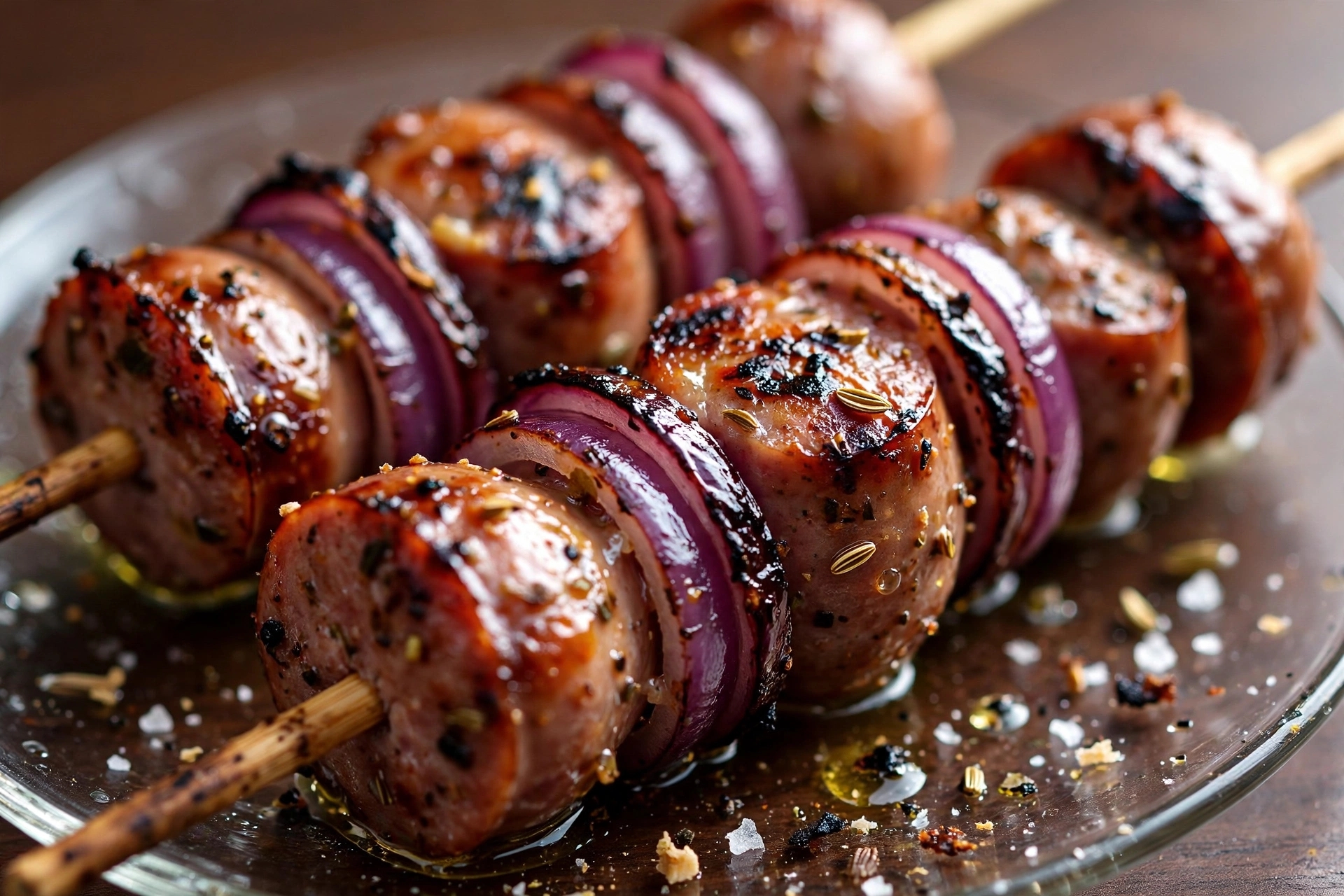 Read more about the article Espetinho de Linguiça Toscana com Cebola Roxa