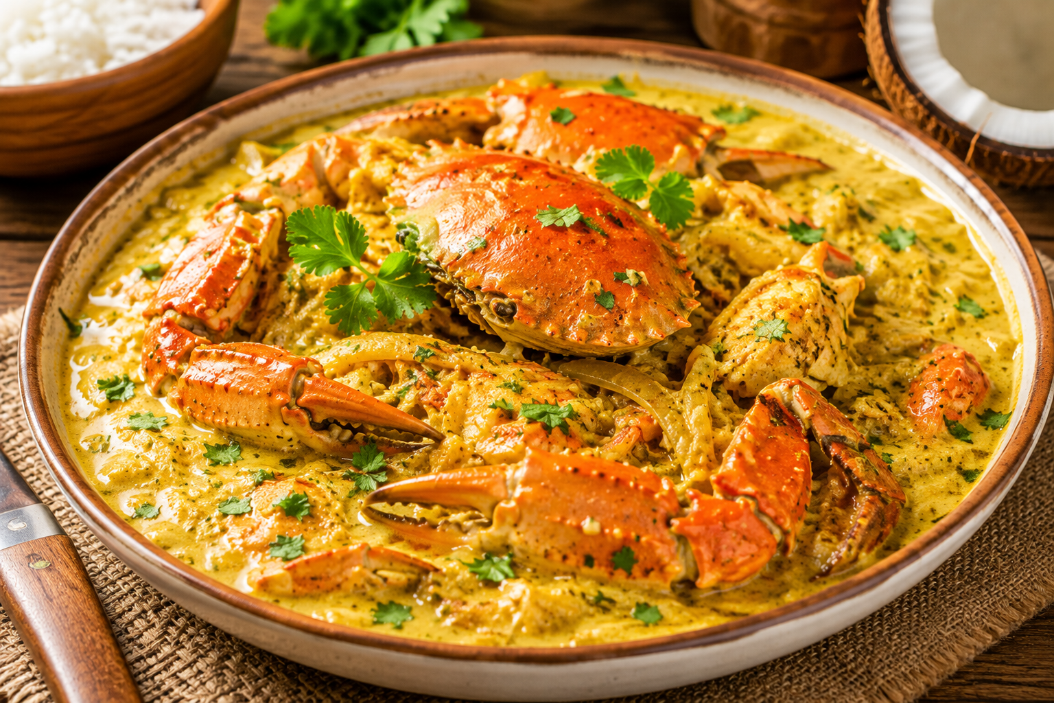 Read more about the article Caranguejo ao Coco e Curry